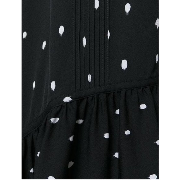 3.1 Phillip Lim Snowbird Printed Silk Dress with High-Low Hem / Size 2 / Black - Picture 7 of 11
